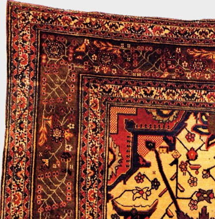 Antique Persian Silk with Checker
