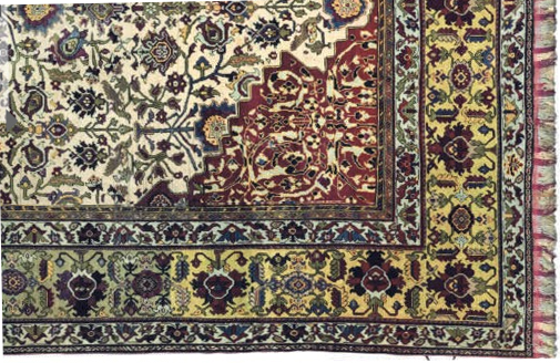 SILK FEREGHAN PRAYER RUG Corner SILK FEREGHAN PRAYER RUG Corner
