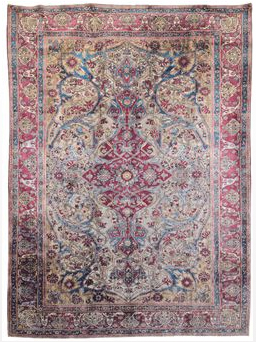 SILK KASHAN 'MOHTASHAM' RUG