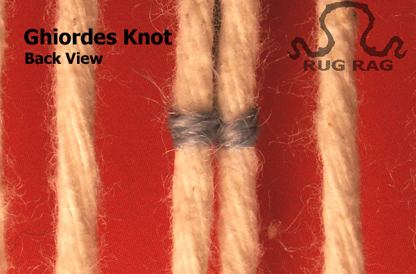 Ghiordes Knot (Back View)